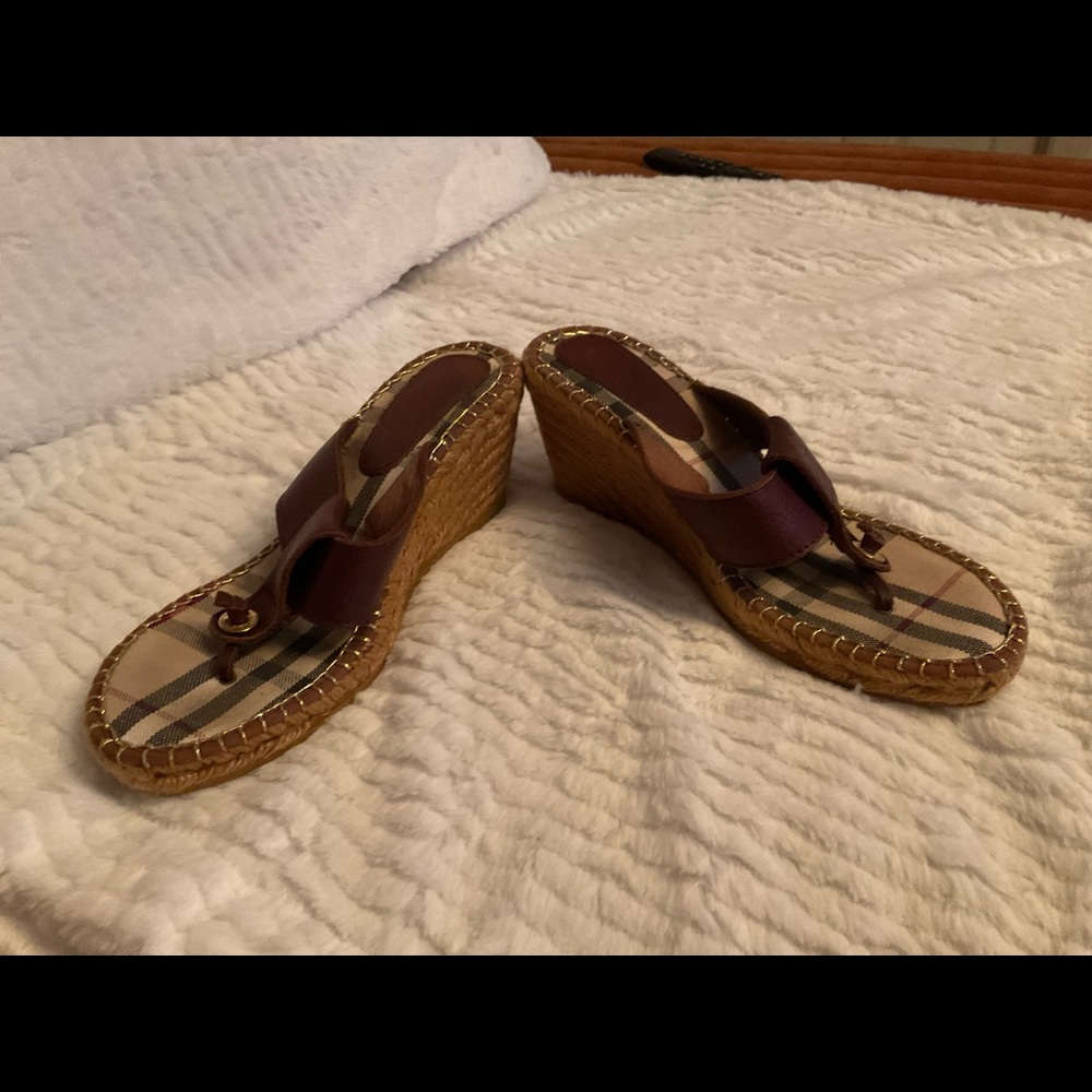 Burberry sandals size 9,brown color.  Used without a box but well taken care of.